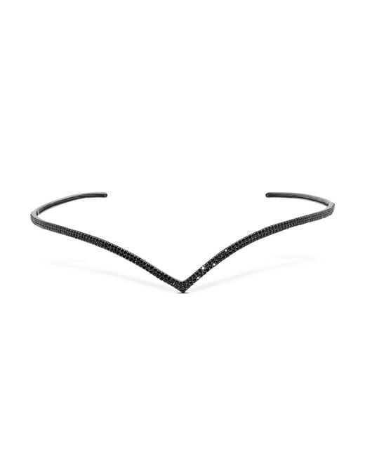 SALLY SKOUFIS Brown Soul Headpiece With Made Cz Diamond Stimulant