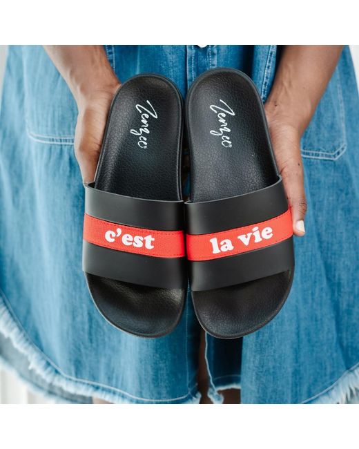 Zenzee Multicolor Cest La Vie Slide Sandals