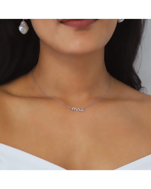 Luna Charles Metallic Leia Mrs Necklace