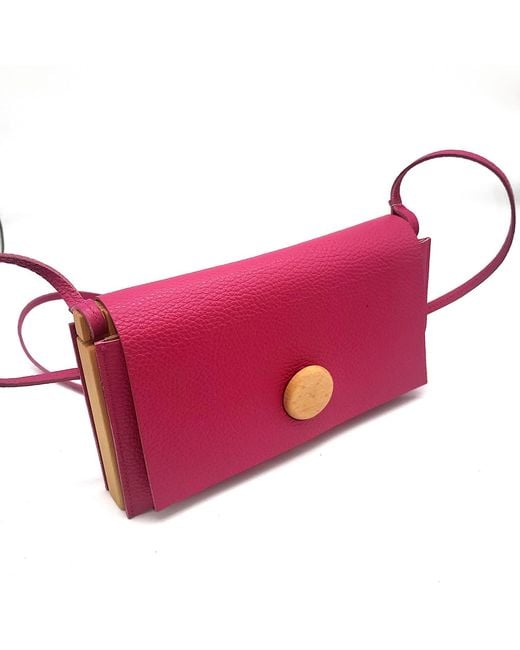 Wood Belt Pink Unique Mini Bag Galapagos Trust 2413