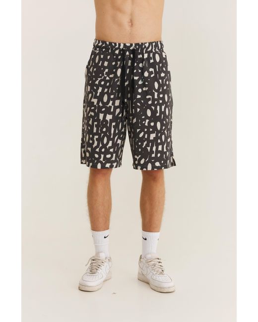 mysimplicated Gray Neutrals Bermuda Shorts Numbers Design