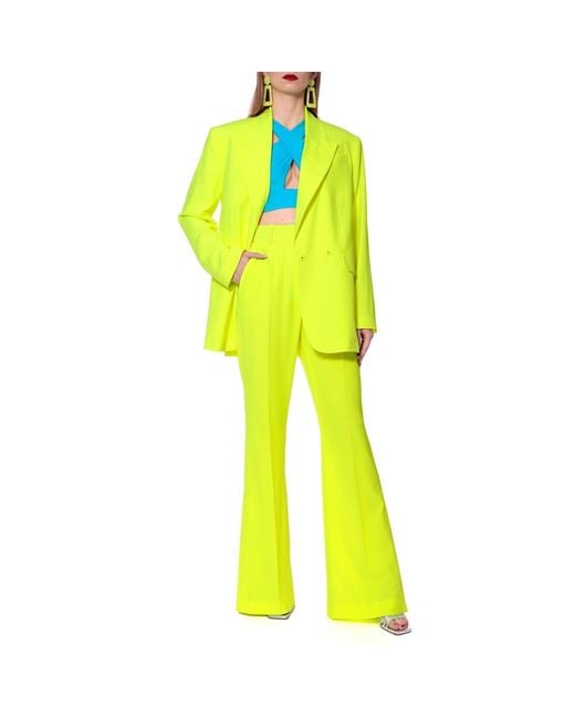 AGGI by HALEWSKI Green Blair Laser Yellow Oversized Blazer