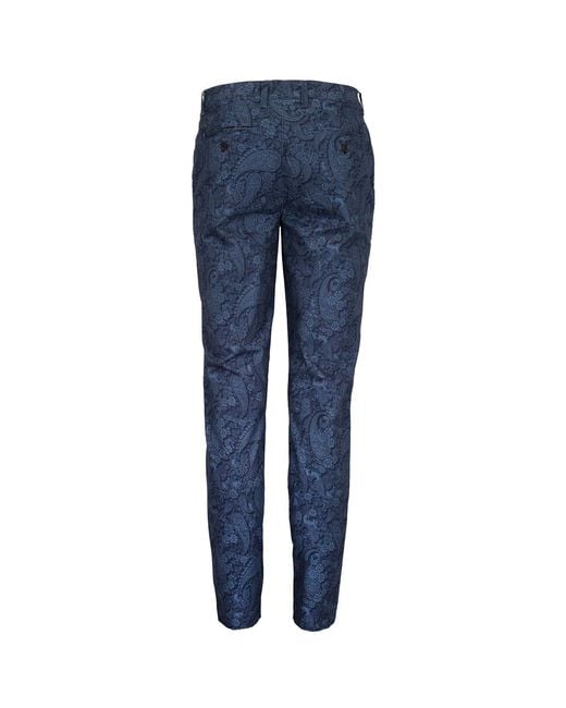 Lords of Harlech Blue Jack Paisley Romance Pant for men