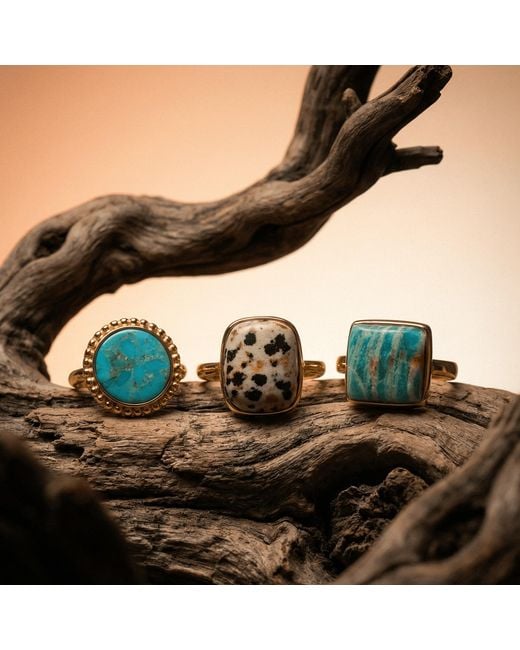 Amadeus Metallic Neutrals Arizona Jasper Ring