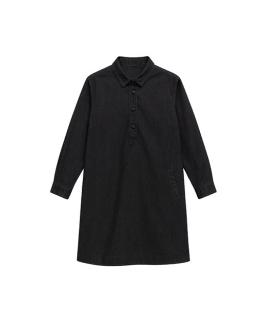Conquista Black Denim Shirt Dress