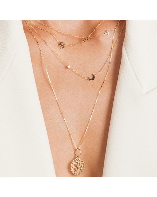 Maya Brenner Metallic 14K Asymmetrical Charm Necklace