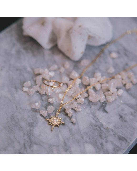 Luna Charles Metallic North Star Pendant Necklace