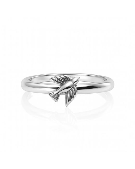 Unaloe Metallic Adjustable Ring Dove Design