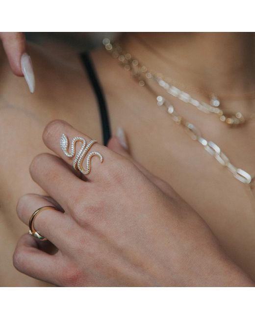 Native Gem Metallic Enchanted Snake Ring