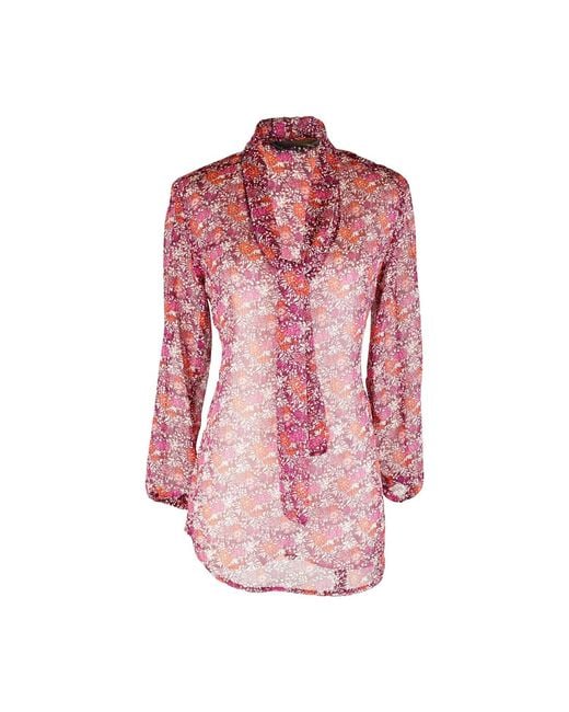 Jennafer Grace Pink Cardamom Blossom Tie Front Top