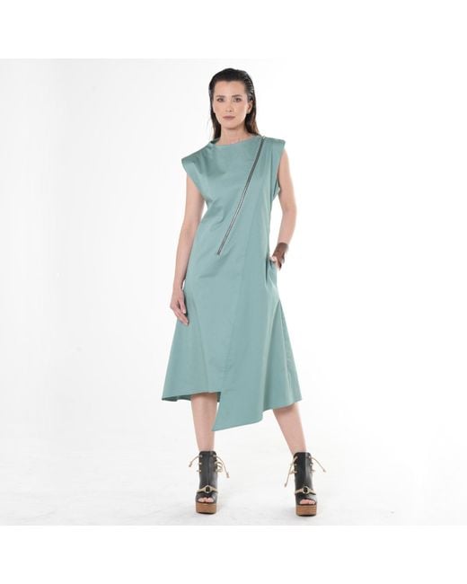 Metamorph Blue Midi Cotton Dress