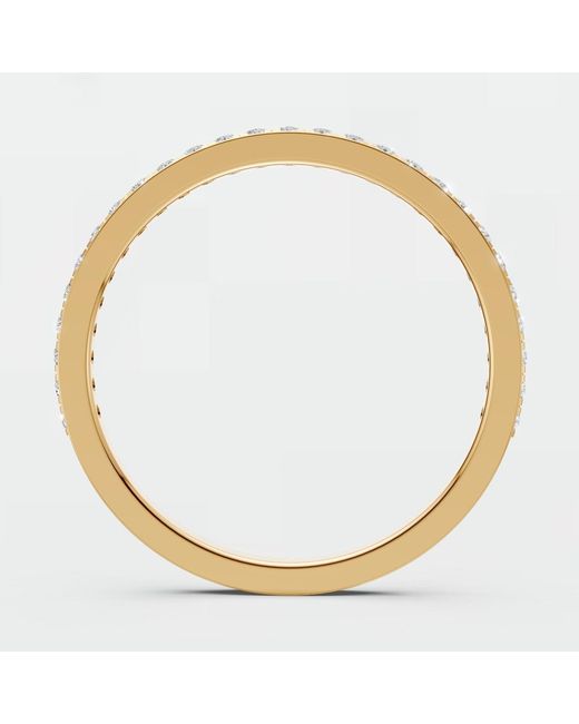 Aya Fine Jewelry Metallic Minimalist Round Lab Diamond Eternity Band