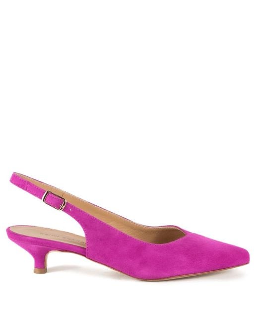 Keith Scarrott Shoes Purple Tanita Suede Slingback