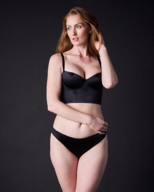 Journelle Black Iris Underwire Crop Bustier Noir