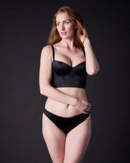 Journelle Black Iris Underwire Crop Bustier Noir