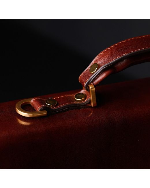 Time Resistance Brown Classic Design Leather Briefcase for men