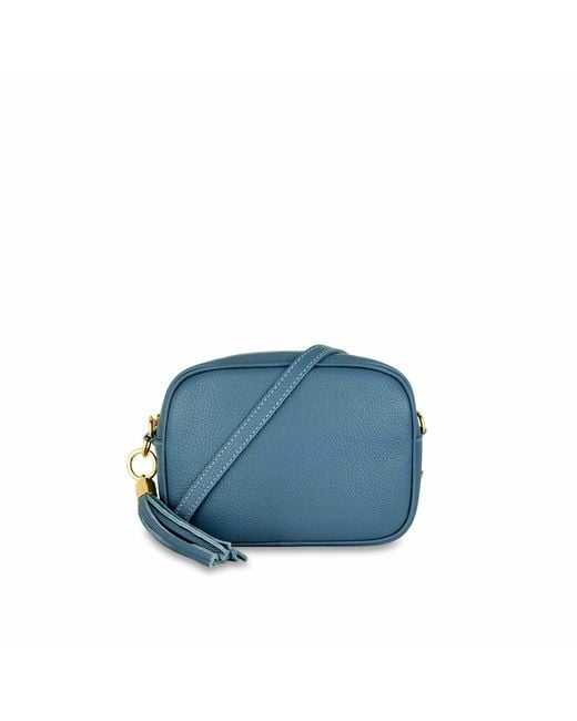 Apatchy London Blue The Tassel Denim Leather Crossbody Bag