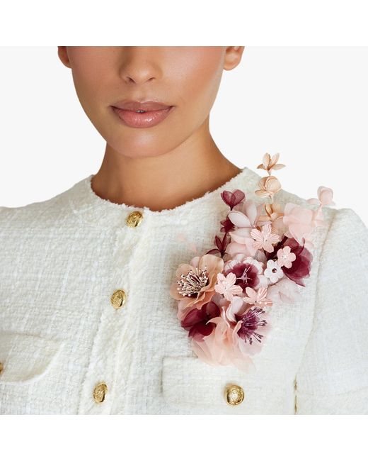 Helena Simon Pink The Cherry Blossom Branch Floral Brooch