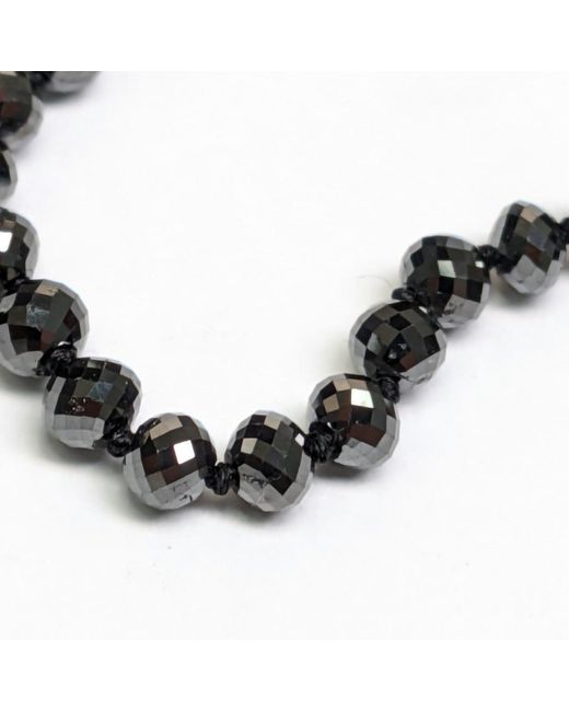 Rahul's Jewels Black 7 Genuine Diamond Strand Bracelet