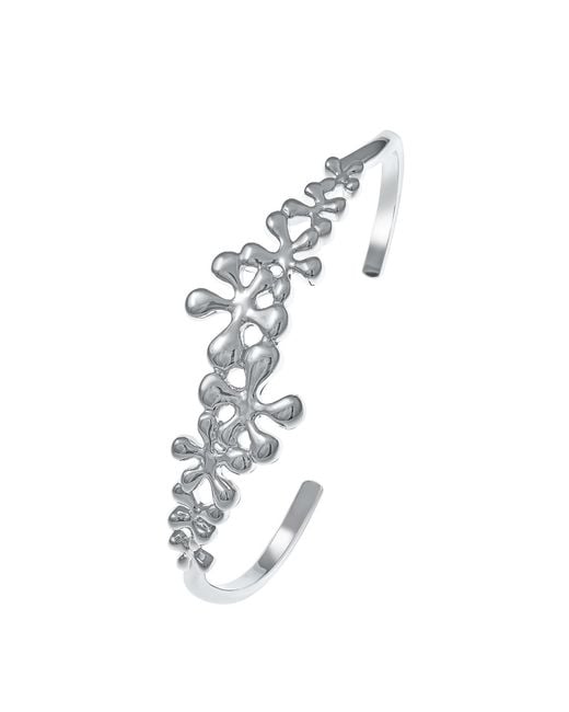 Lucy Quartermaine White Sterling Splash Cuff Bangle