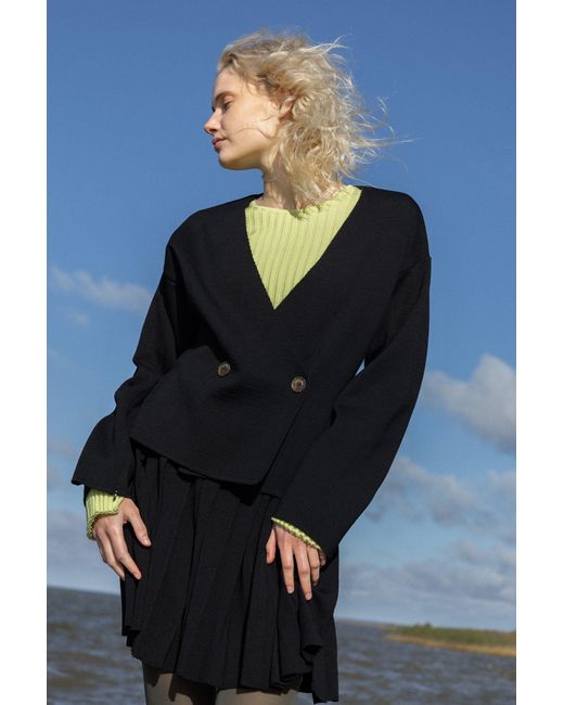 SALANIDA Blue Galante Knitted 100% Merino Blazer
