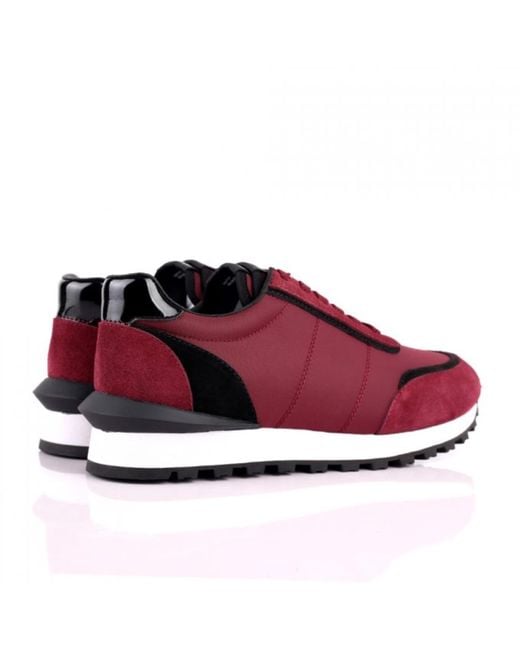 DAVID WEJ Red Boston Smart Trainers for men
