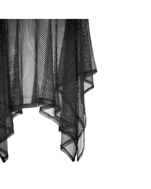 Laura Daili Gray Shadow Layer Mesh Skirt