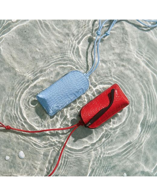 Sd Collection Red Leather Sunglasses Case