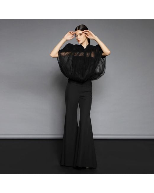 Silvia Serban Black Flared Pants
