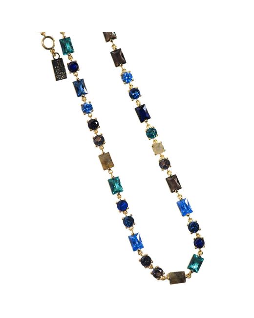 Native Gem Blue Jagger Necklace- Azure