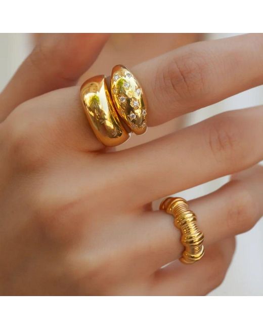 LINYA JEWELLERY Metallic Bomy Wire Ring
