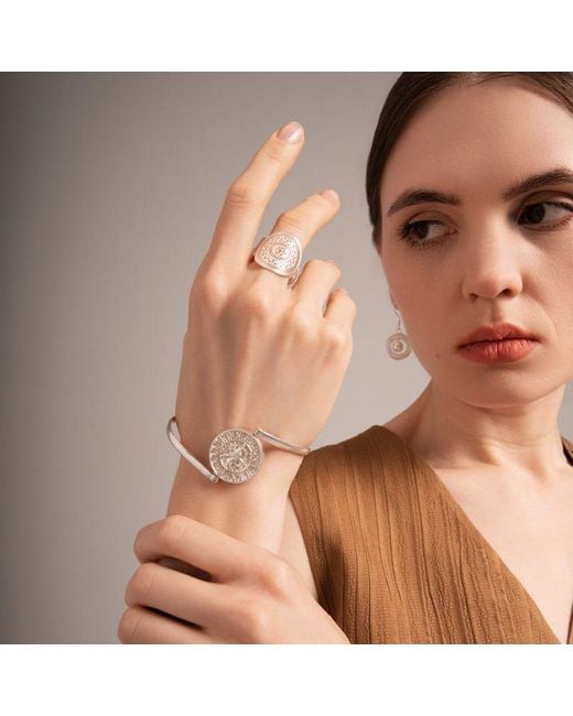 Far East Jewelry Gray Handcrafted Drumbeat Ring