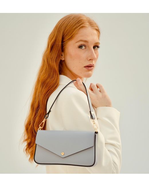 Apatchy London Blue The Munro Sky Leather Shoulder Bag
