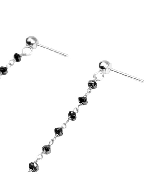 Rahul's Jewels White Genuine Diamond Long Drop Earrings