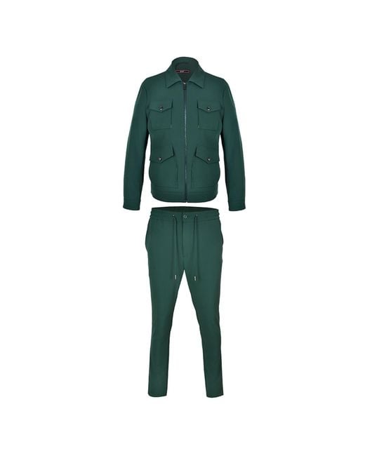 DAVID WEJ Green Ashford Trucker Set for men