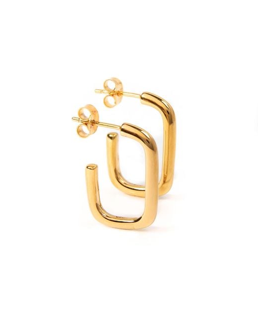 Belinda Jewelz Metallic Open Tube J Hoop Earrings