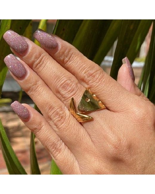 Lexi Jewelry Yellow Fresh Catch Sardine Fish Ring Adjustable & Reversible