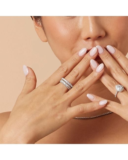 Shabella Nyc White Trio Layered Ring