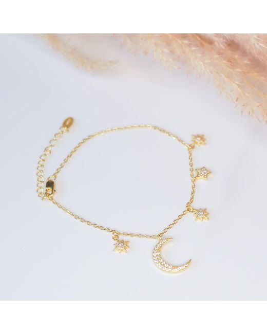 Luna Charles Metallic Vega Moon & Star Charm Bracelet