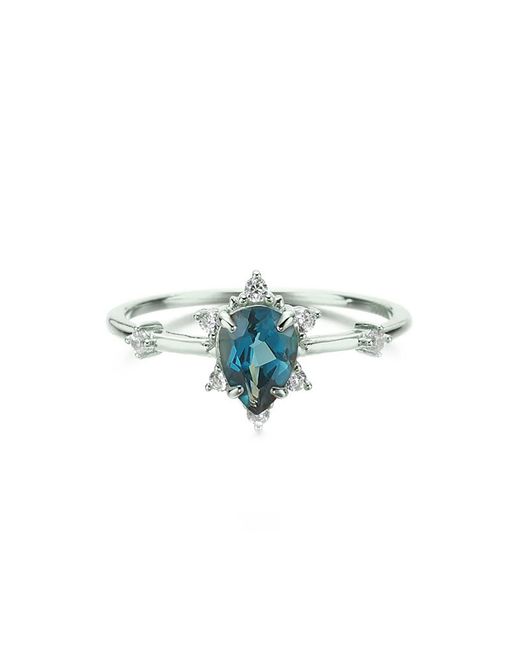 Azura Jewelry New York Blue Gaia London Topaz Ring Vermeil