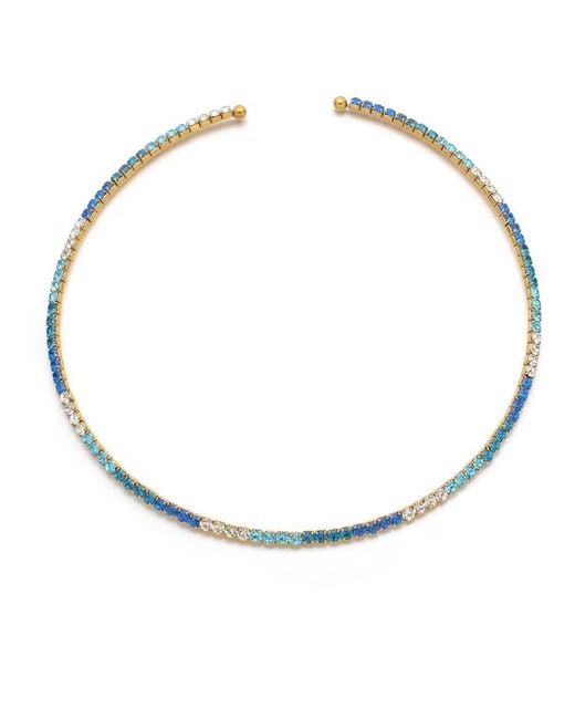 Latelita London Metallic Inner Light Choker Aqua