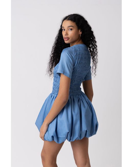 Amy Lynn Eleanor Lyocell Chambray Ultra Mini Puffball Dress in Blue | Lyst UK Amy Lynn Eleanor Lyocell Chambray Ultra Mini Puffball Dress in Blue | Lyst UK