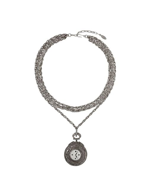 Caramel Vintage Jewellery Brown Vintage Timeless Clock Necklace