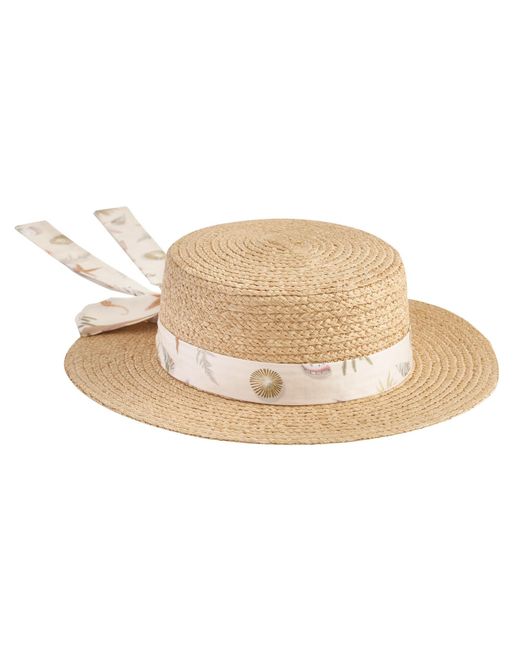 Fable England Natural Neutrals Fable Whispering Sand Vintage Sand Raffia Hat
