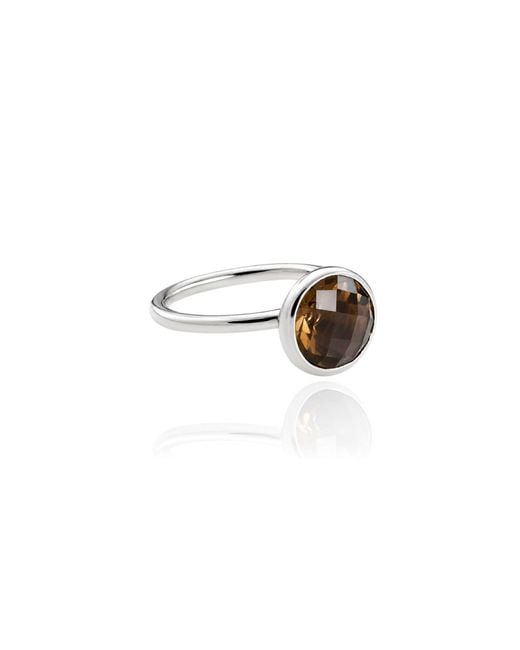 The Jewellery Store London Brown Desert Sand Quartz Ring
