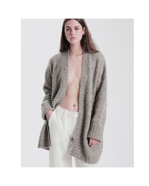 tirillm Brown Cessa Long Cardigan