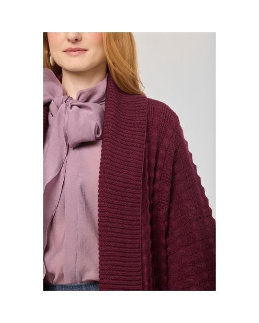 The Extreme Collection Red Burgundy Long Knit Cardigan Dominic