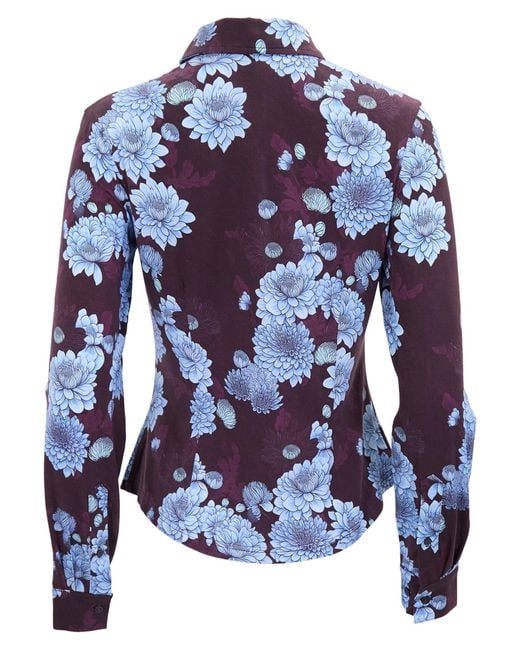 Lords of Harlech Blue Stephanie Serious Floral Shirt