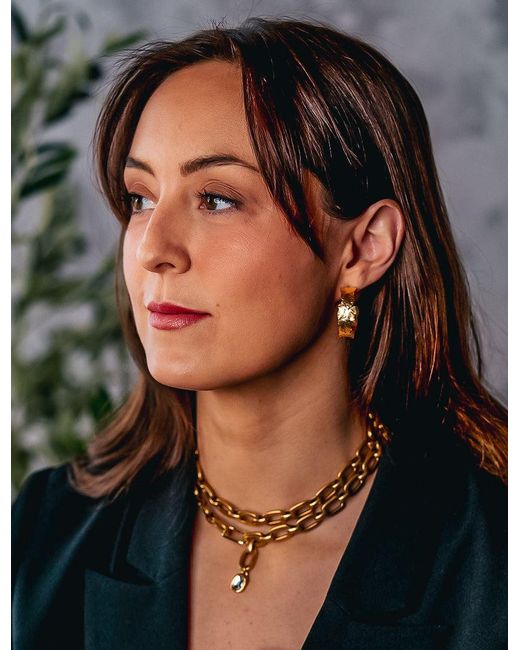 Loni Paul Jewelry Metallic Chunky Lariat With Crystal Pendant
