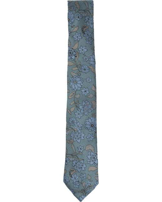 Lords of Harlech Blue Lotus Aqua Tie for men